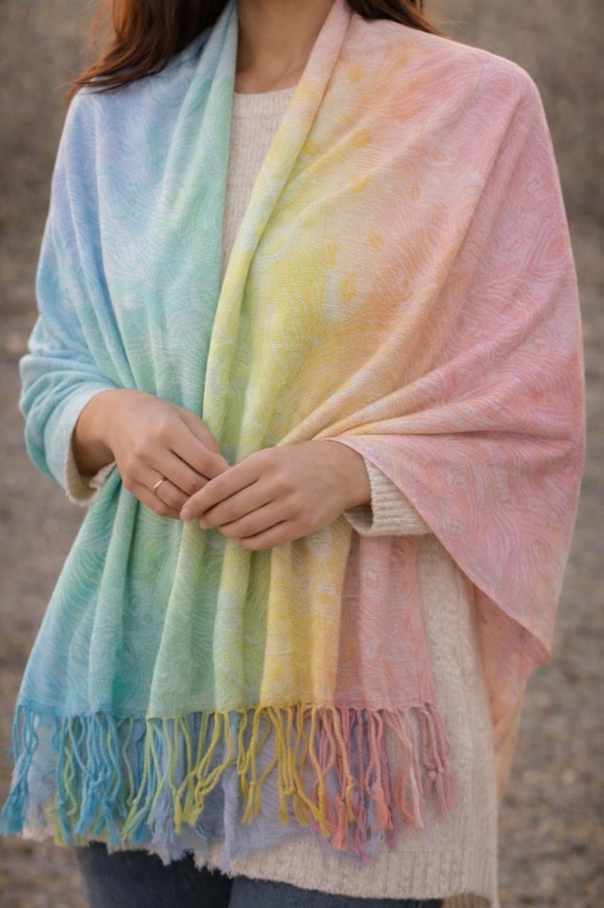 Rainbow Ombre Shawl