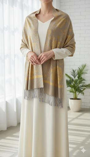 Checkered Wrap - Beige